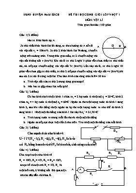 Đề thi học sinh giỏi môn Vật lý Lớp 9 đợt I